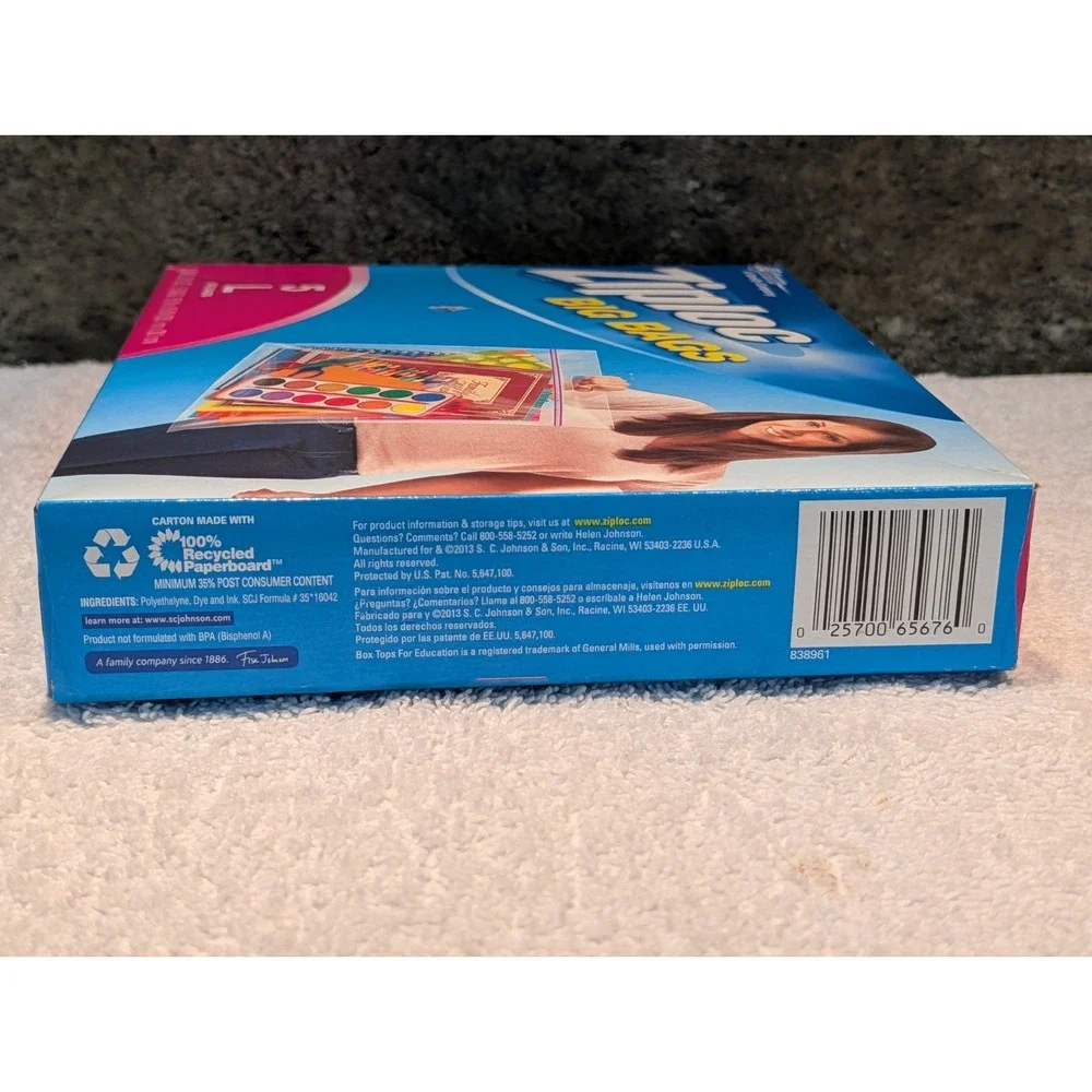 Ziploc Big Bags 3 Gallon Bags Large 5 Count NEW
